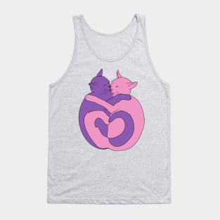 Pink and Purple Cats Tank Top